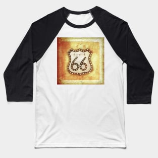 Vintage Route 66 Sign - photography Baseball T-Shirt